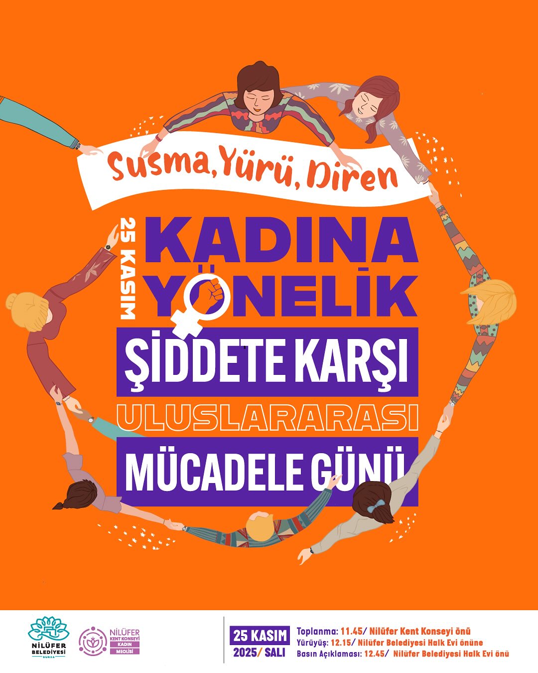 Nilüfer’de kadınlar şiddete karşı tek ses olacak
