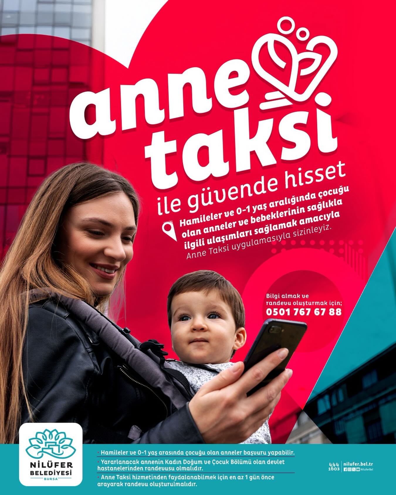 Nilüfer’de ‘Anne Taksi’ uygulaması başladı